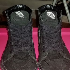 Black old skool high top vans